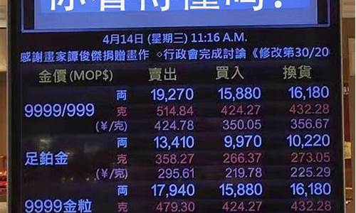 7月16澳门金价_今日价查询